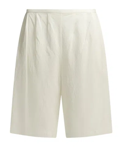 Khaite Poppy Cotton Shorts In White