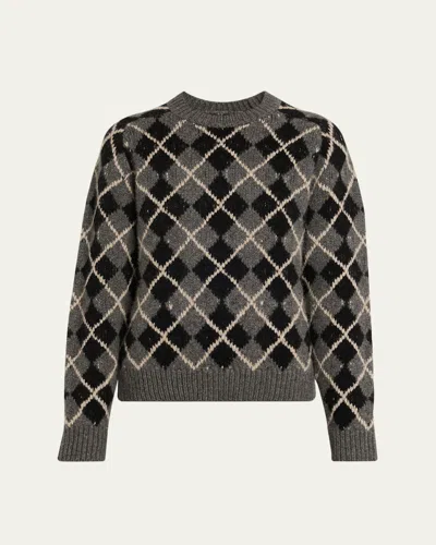 Khaite Pratt Argyle Cashmere Sweater