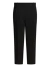 Khaite Cam Straight-leg Woven Trousers In Black