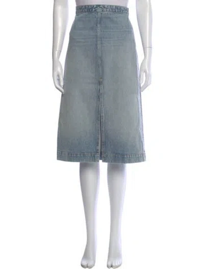 Pre-owned Khaite Printed Knee-length Skirt In Blue