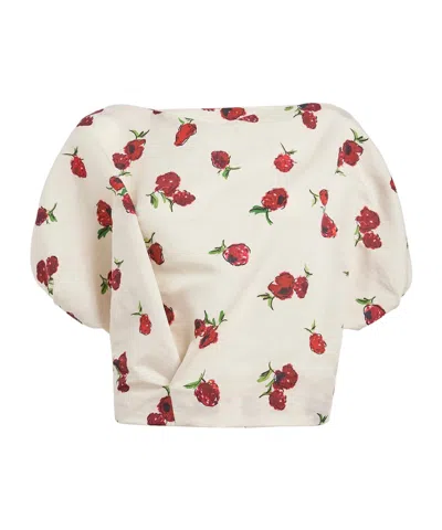 Khaite Printed Tops In Neutral
