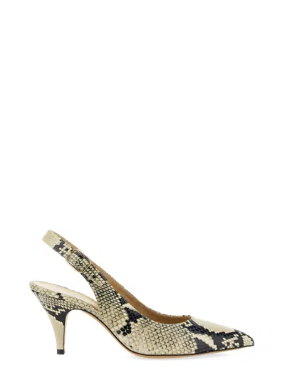 Khaite River Embossed Leather Pumps In Beige
