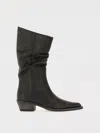 Khaite Clive 35 Leather Mid-calf Boots In Black