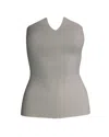 Khaite Punto Strapless Top In White Viscose In White