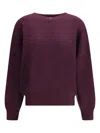 Khaite Wolfe V-neck Knitted Cashmere Sweater In Purple