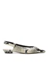 Khaite The Colin Leather Ballerina Shoes In Beige