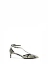 Khaite Python-print Ankle Strap Pumps With 4.5 Cm Heel In Animal Print