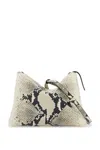 Khaite Lina Python-effect Leather Cross-body Bag In Neutro