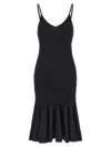 Khaite Pointelle-knit Queen Midi Dress In Black