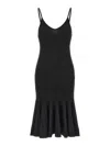 Khaite Pointelle-knit Queen Midi Dress In Black