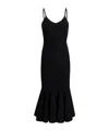 Khaite Pointelle-knit Queen Midi Dress In Black