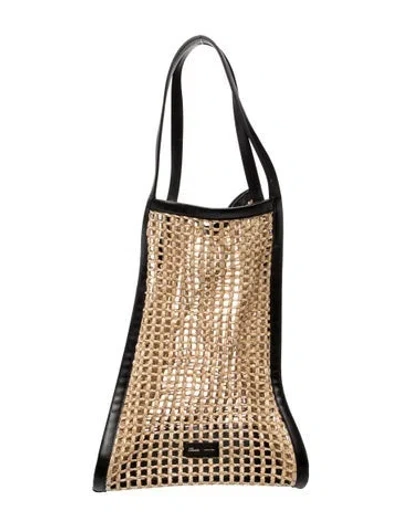 Pre-owned Khaite Raffia Bucket Bag In Brown
