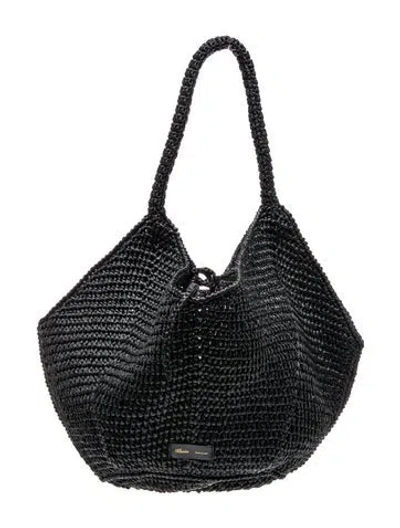 Pre-owned Khaite Raffia Hobo In Black
