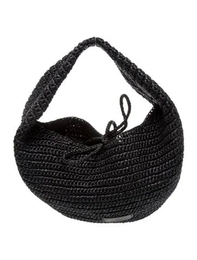 Pre-owned Khaite Raffia Olivia Medium In Black