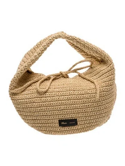 Pre-owned Khaite Raffia Olivia Medium In Neutral