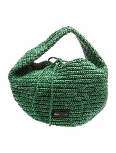 Pre-owned Khaite Raffia Shoulder Bag W/ Tags In Green