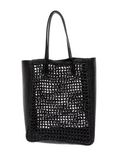 Pre-owned Khaite Raffia Tote In Black