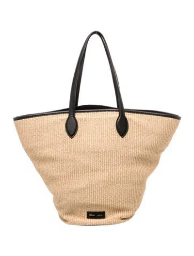 Pre-owned Khaite Raffia Tote Medium In Neutral