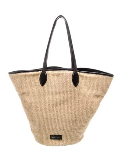 Pre-owned Khaite Raffia Tote In Neutral