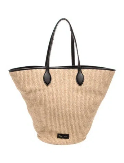 Pre-owned Khaite Raffia Tote In Neutral