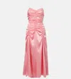 Khaite Womens Azalea Raina Ruched Silk Dress In Multi