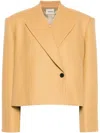 Khaite Raymond Oversized Double-breasted Jacket In Brown
