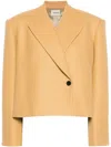 Khaite Raymond Oversized Double-breasted Jacket In Brown