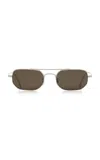 Khaite Rectangle-frame Steel Sunglasses In Grey