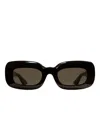 Khaite Rectangle-frame Sunglasses In Black