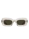 Khaite Rectangle-frame Sunglasses In Metallic