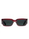 Khaite Rectangle Frame Sunglasses In Red
