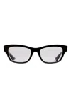 Khaite Rectangle Stripe Glasses In Black