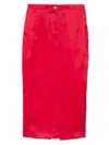 Khaite Red Lucian Maxi Skirt In Red