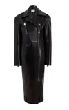 Khaite Remington Zip-detailed Leather Midi Dress In Black