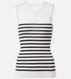 Khaite Renato Striped Wool-blend Top In Multi
