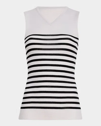 KHAITE RENATO V-NECK STRIPED TANK TOP