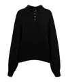 Khaite Rene Cashmere Blend Polo Jumper In Black