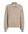 Khaite Rene Cashmere Blend Polo Jumper In Nude