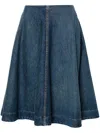 Khaite Renta Denim Midi Skirt