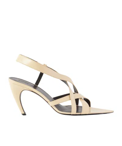 Khaite Retro-style Leather Sandals In Neutral