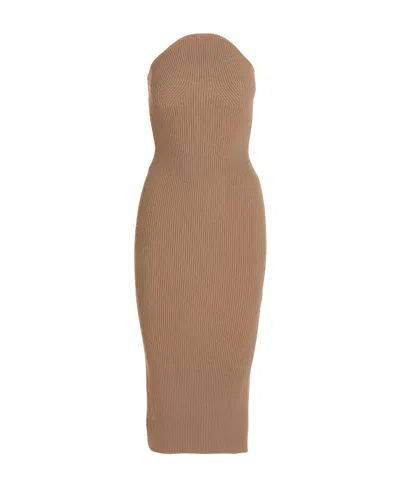 KHAITE KHAITE OFF-SHOULDER KNITTED DRESS