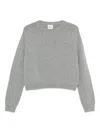 Khaite Ribbed-knit Sweater In Gray