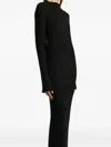 Khaite Sigrid Fine Wool Long Dress In Black
