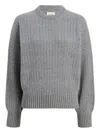 Khaite Ribbed Sweater In Gray