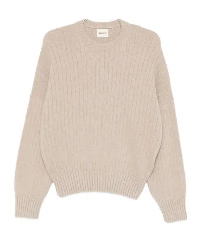 Khaite Ribbed Sweater In Nude