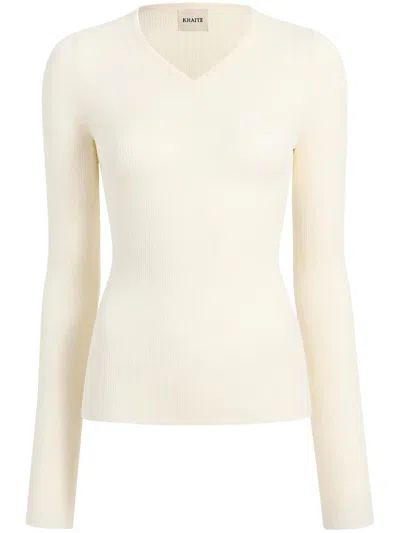 KHAITE V-NECK SWEATER