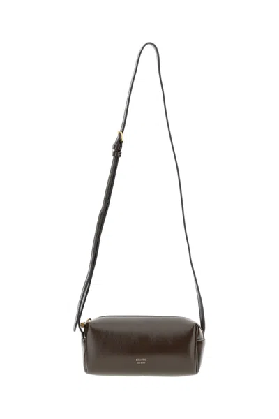 Khaite Richly Textured Calfskin Mini Crossbody Bag With Adjustable Strap In Pink