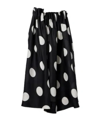Khaite Riley Polka-dot Silk Maxi Skirt In Animal Print