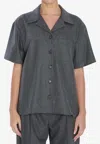 Khaite Womens Storm Riordan Camp-collar Stretch-wool And Cashmere Shirt In Gray