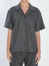 Khaite Womens Storm Riordan Camp-collar Stretch-wool And Cashmere Shirt In Gray